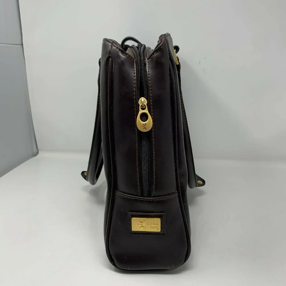 Case Logic Structured Work Tote Organizer Shoulder Bag Laptop Commuter Brown